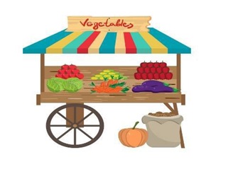 Image of Food vender with Fruit and vegitables